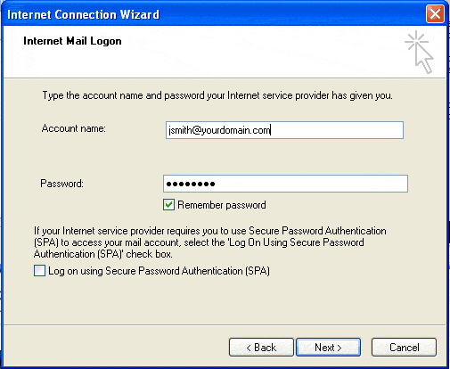 Outlook Express startup screen