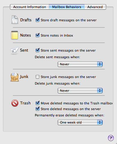 Apple Mail startup screen
