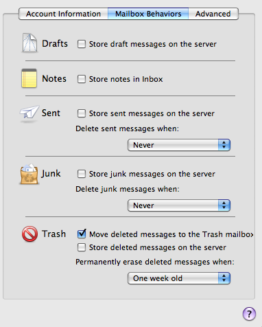 Apple Mail startup screen