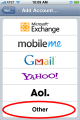 Outlook Express accounts screen