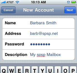 Outlook Express Servers Properties dialog box