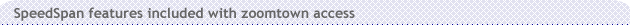 SpeedSpan features included with zoomtown access